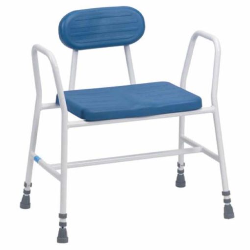 Picture of Bariatric Perching stool, PU seat/back, steel arms