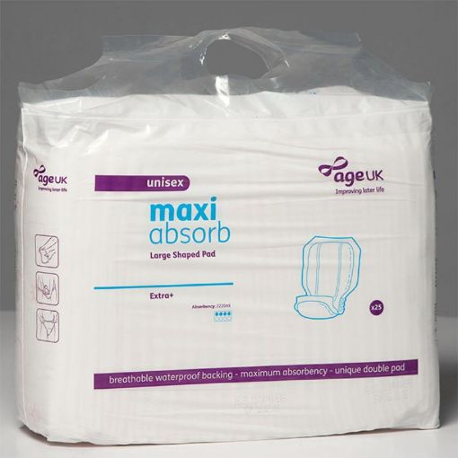 Picture of MAXI ABSORB LRG SHAPED PADS EXTRA + 100 CASE 28PLT