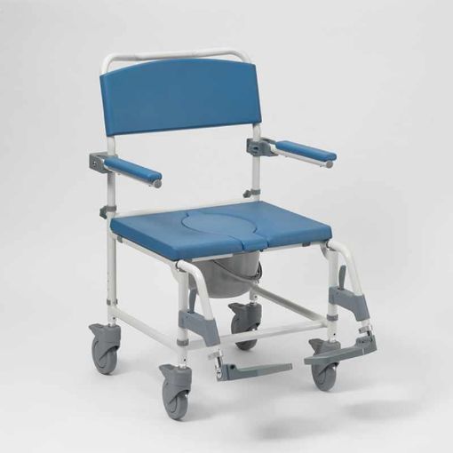 Picture of #Aston alu shower/commode chair wht Bariatric