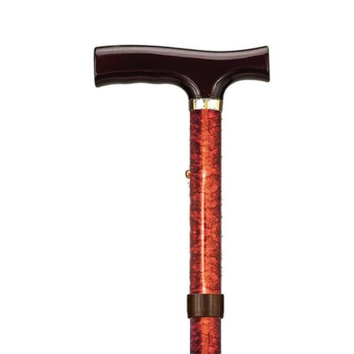 Picture of FOLDING CANE WITH STRAP & EUROSLOT IN RED CRACKLE#