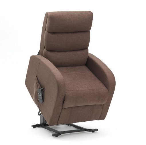 Picture of Rosebery Single Fabric Riser Recliner (Brown)