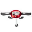 Adjustable tiller and padded seat on the Manual Fold Plus pavement scooter