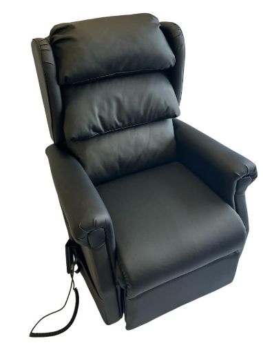 Picture of Joyce Riser Recliner - Black Faux Leather