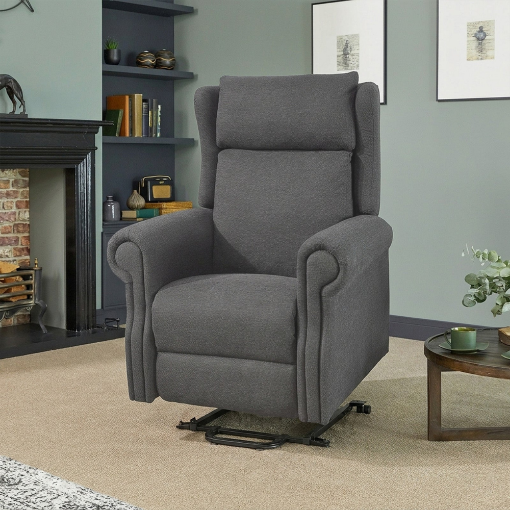 Picture of Delby Riser Recliner Chair - Dual Motor - Standard - Graphite Weave