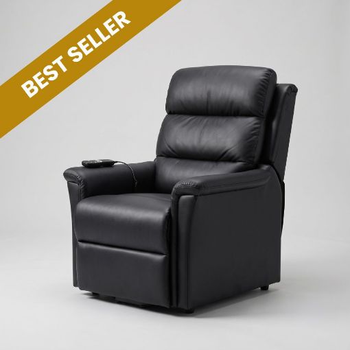Joyce Riser Recliner Black PU BEST SELLER